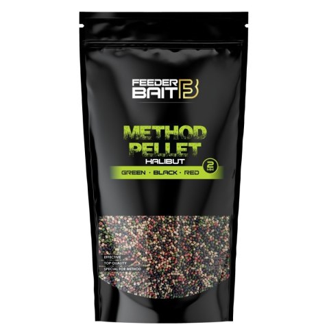 Pellet Feeder Bait Method Pellet 2mm Halibut Green Black Red 800g