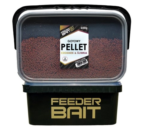 Pellet Gotowy Feeder Bait Czosnek & Śliwka 2mm 600g w wiaderku