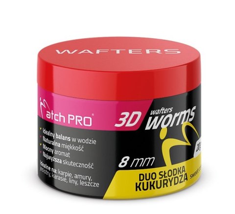 MatchPro 3D Worms Wafters Duo Słodka Kukurydza 8mm 20g