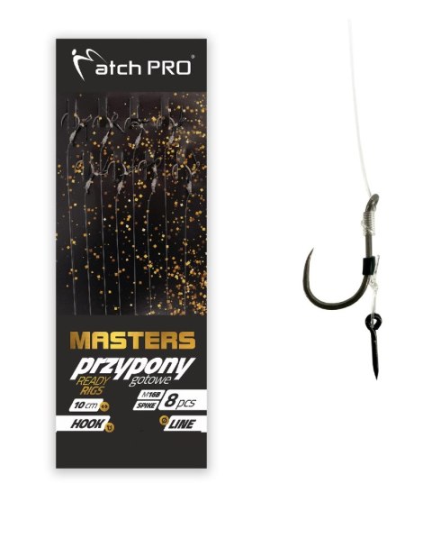 Przypony MatchPro MF Masters Spike M16B nr10/0,23mm 8szt Barbless