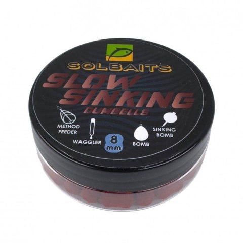 Wafters Solbaits Slow Sinking Red Dumbells 8mm 50ml